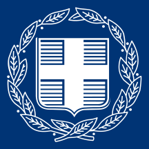 Logo με την Ελληνική Σημαία σε Μπλε Background